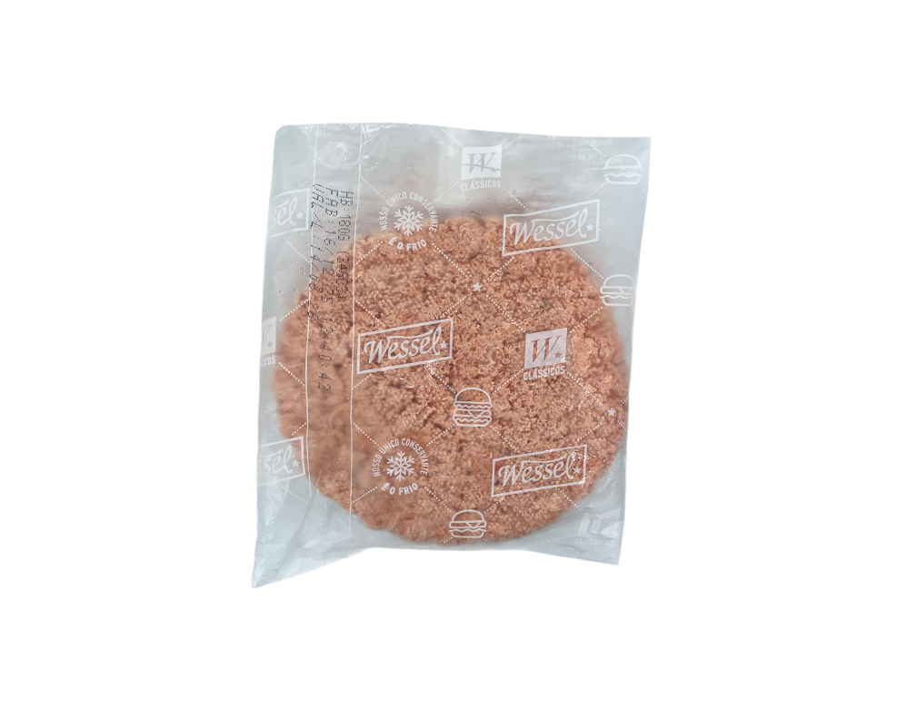 HAMBÚRGUER DE CARNE BOVINA FRALDINHA WESSEL 180 G (CX 36 UN)